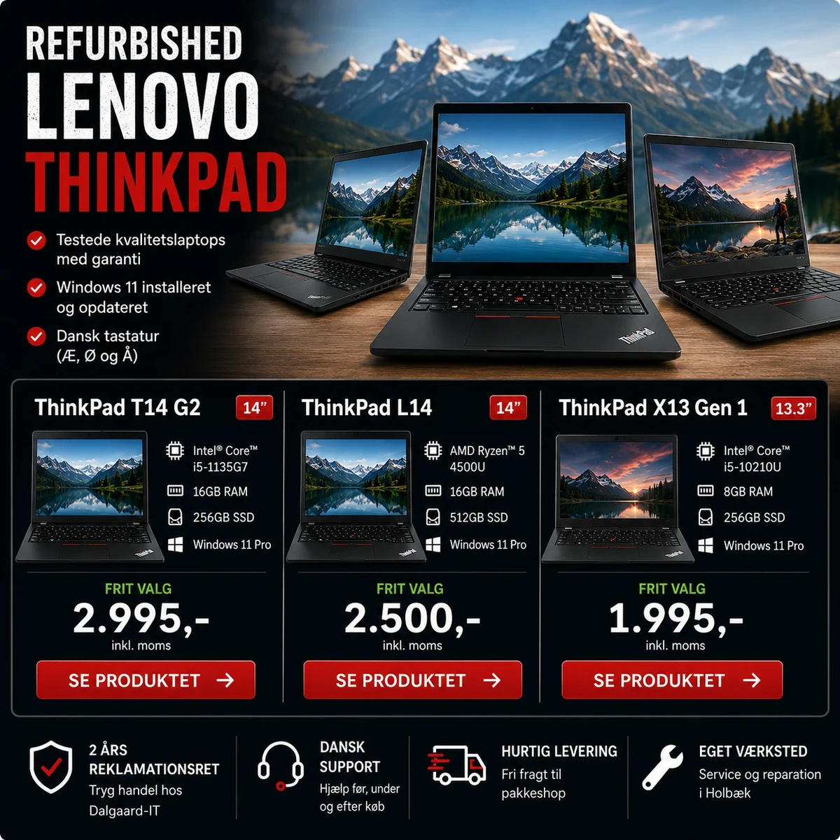 Brugte og refurbished Lenovo ThinkPad – kvalitetstestede bærbare Brugte og refurbished Lenovo ThinkPad – kvalitetstestede bærbare